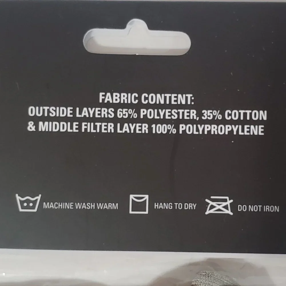 NEW Washable face mask - gray cloth face mask